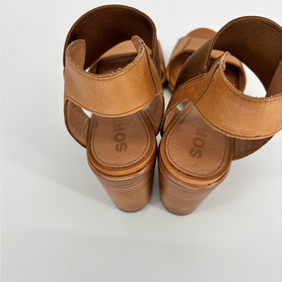 Sorel Strappy Faux Suede Block Open Toe Sandal Shoes - Picture 5 of 9